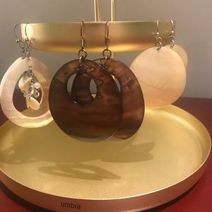 3 pairs of earrings.